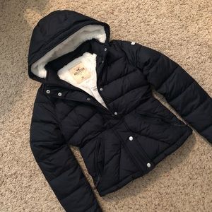 Sherpa lined puffer jacket
